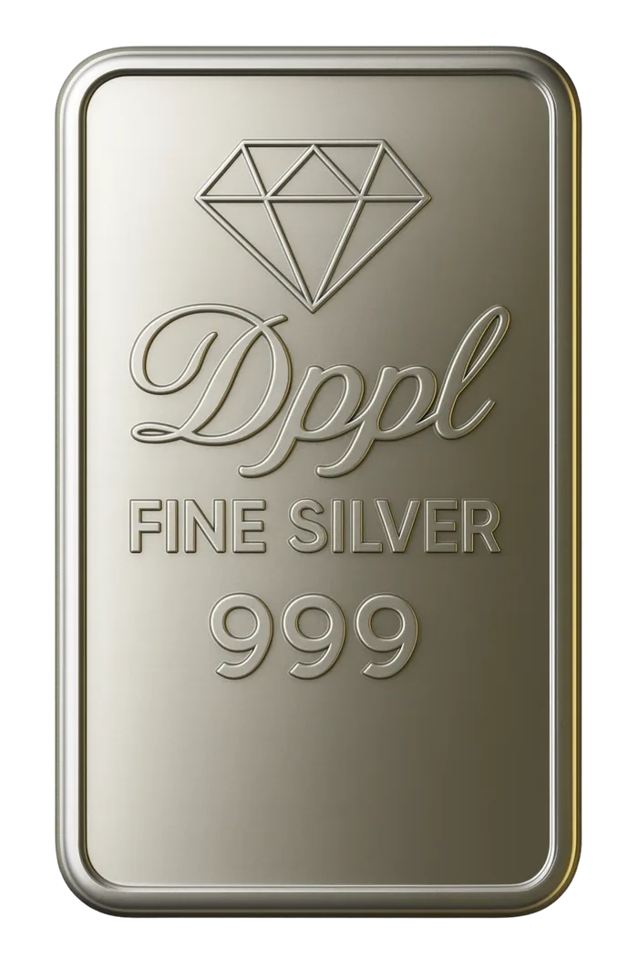 DPPL 100 gram fine silver bar 999