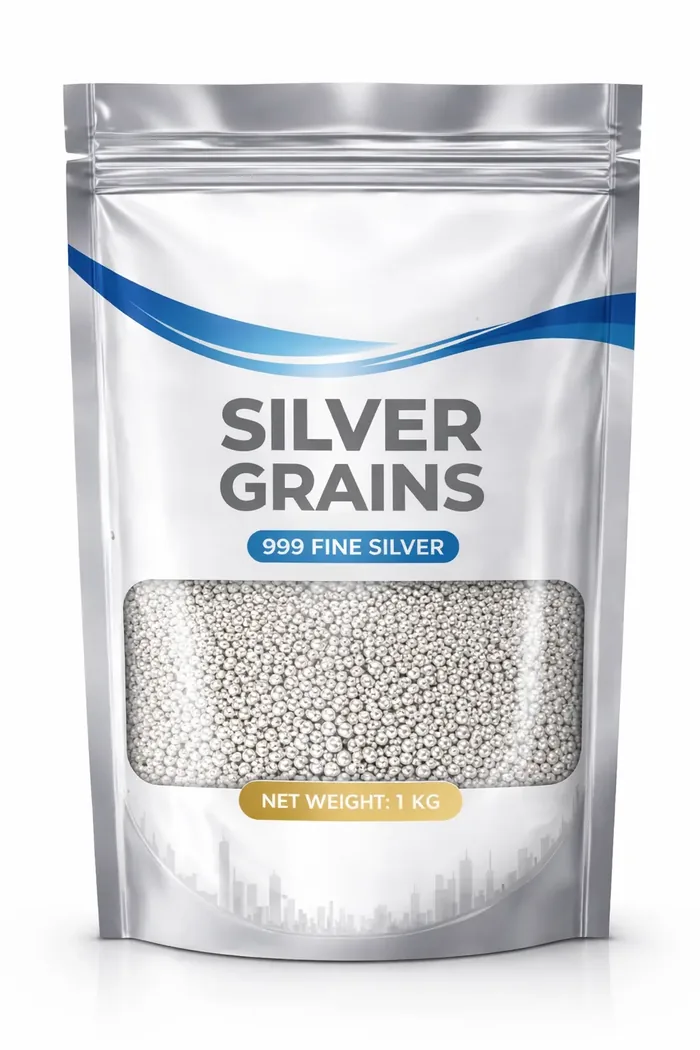 DPPL silver grains 999 fine silver, 1 kg pack